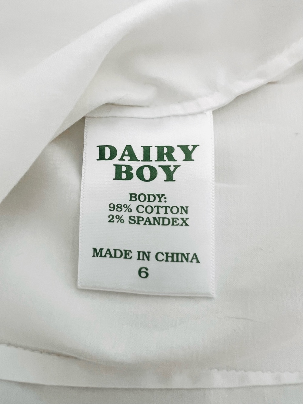 Dairy Boy Tailored Pearl Snap Top Shirt Size: 6 Color: White - Picture 13 of 16